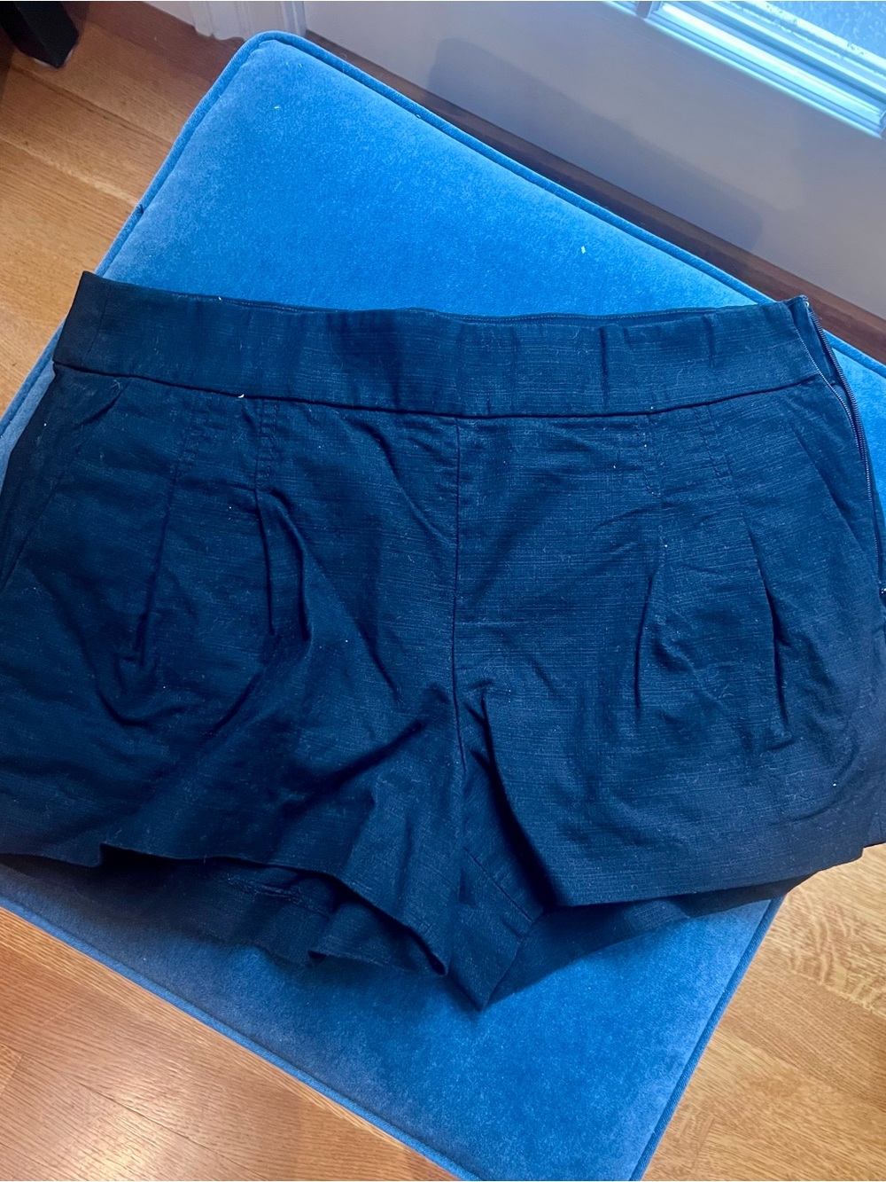 J. Crew Black Pleated Shorts